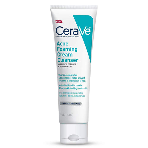 CeraVe Acne Foaming Cream Cleanser 4% Benzoyl Peroxide